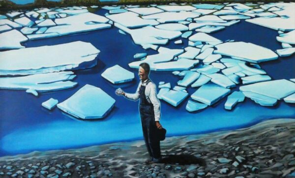Jordan Turner painting Ice Flow Joe – oil on canvas, 44x72 inches
