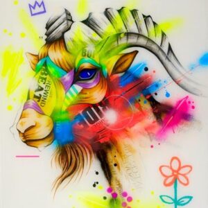 Ascend by Taka Sudo original artwork – acrylic and spray paint on wood panel